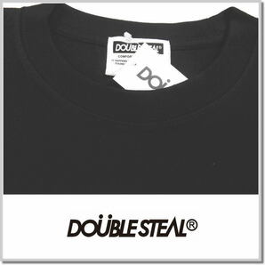 ダブルスティール DOUBLE STEAL スクエアロゴ 半袖Tシャツ 931-12001-09(BLACK)-XL カットソーの画像2