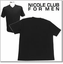 ニコルクラブフォーメン NICOLE CLUB FOR MEN ボックスミニワッフル半袖Tシャツ 3164-9702-49(BLACK)-46(M) カットソー_画像5