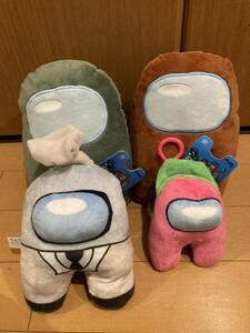 4点AMONG US PLUSH BUDDIES & CLIP ON PLUSH アマング　アス