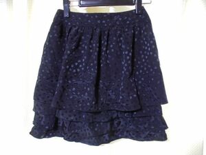 ANNA SUI Anna Sui DOLLY GIRL Dolly girl Heart pattern skirt black black 1