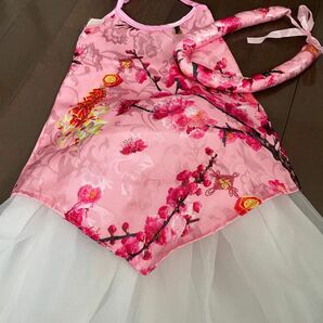 ベトナム　衣装　子供服　チュニック＆スカート　110cm 花柄