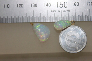 18 gold, compound opal ( Kyocera made ) pendant charm K-6