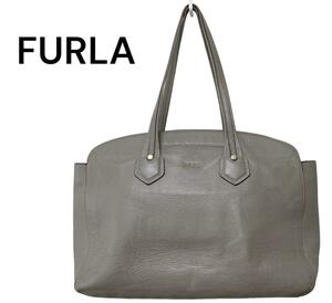 FURLA ジャダ トートバッグ 肩掛け A4収納可能 レザー グレージュ