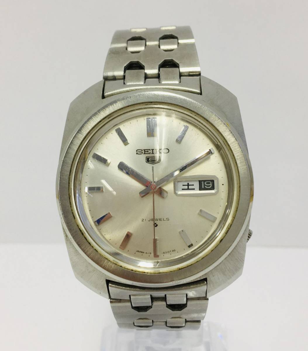 殿堂 美品 SEIKO セイコー5 6119-8220 21石 自動巻き 腕時計(アナログ