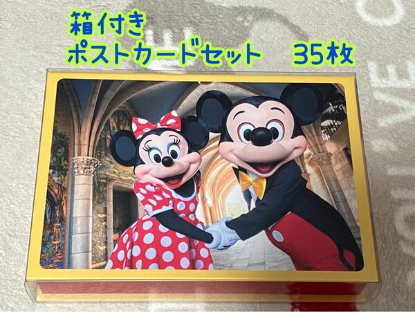 【新品未使用】東京ディズニーリゾート　箱付き ポストカードセット 35枚 