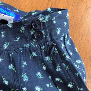 【未使用】Power flowerパワーフラワー ロングマーメイドスカート マキシスカート ネイビー小花柄 ②