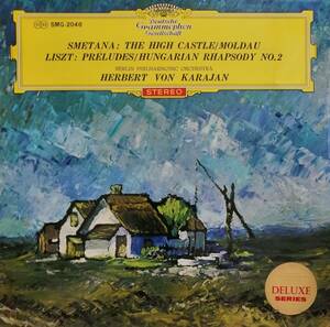 LP盤 ヘルベルト・フォン・カラヤン/Berlin Phil　Liszt 交響詩「前奏曲」ハンガリー狂詩曲2番 & Smetana 交響詩「高い城」「モルダウ」