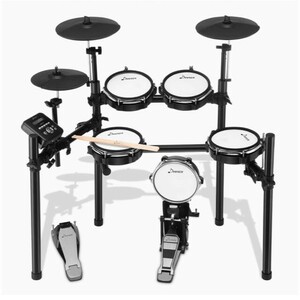【電子ドラム】Donner DED-200 　Pearlツーバスペダルセット！！　　ドラムセット　ドラム　電子パーカッション　ツーバスペダル　P-122TW