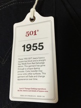 未使用　levi's vintage clothing　１９５５年モデル　 リーバイス　501XX　ブラックジーンズ　サイズ：３６インチ　股下：３２インチ_画像5