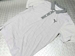 OPM72★春夏★サンプル品★PUMA GOLF★プーマゴルフ★ゴルフレジェンドポロシャツ★L/GY