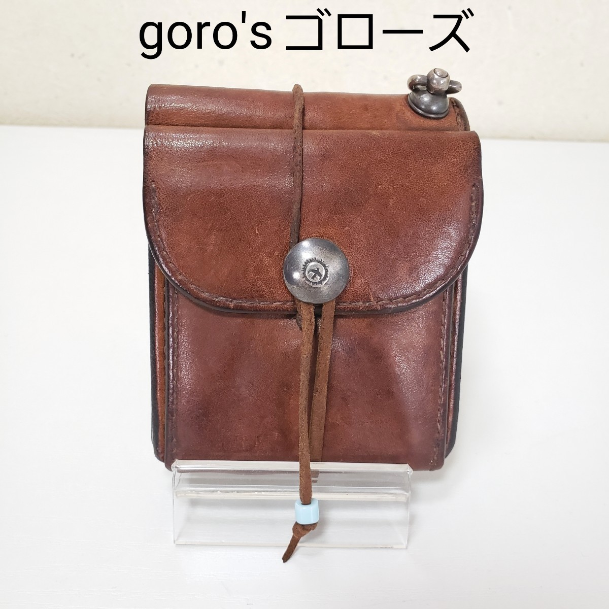 ゴローズ 二つ折り財布 赤茶 インディアンコンチョ サドルレザー