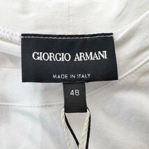 ジョルジオアルマーニ GIORGIO ARMANI 長袖Tシャツ 48 ホワイト 無地 3GST51 SJP4Z イタリア製 日本正規代理店品 未使用 2303WT089_画像5