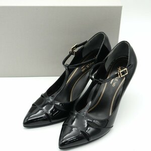 スタイルラボ パンプス 美品 エナメル ハイヒール Tストラップ 日本製 シューズ 結婚式 靴 黒 レディース 23サイズ ブラック STYLE lab
