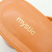 ミスティック トングヒールサンダル 美品 スクエアトゥ ミュール シューズ シンプル ブランド 靴 レディース 37サイズ オレンジ mystic_画像3