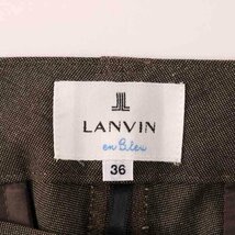 ランバンオンブルー クロップドパンツ 無地 ロールアップ ボトムス 日本製 ストレッチ レディース 36サイズ グレー LANVIN en Bleu_画像2