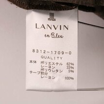 ランバンオンブルー クロップドパンツ 無地 ロールアップ ボトムス 日本製 ストレッチ レディース 36サイズ グレー LANVIN en Bleu_画像9