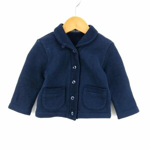 ラルフローレン コットンニット ジャケット 前開き アウター ベビー 女の子用 80サイズ 紺 Ralph Lauren