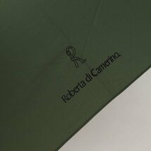 ロベルタ・ディ・カメリーノ 折りたたみ傘 ロゴ 無地 収納時約23cm ブランド傘 メンズ レディース カーキ Roberta di Camerino_画像5