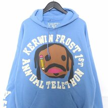 CACTUS PLANT FLEA MARKET × KERWIN FROST TELETHON HOODIE フーディー ブルー XL カクタスプラントフリーマーケット パーカー スウェット_画像4