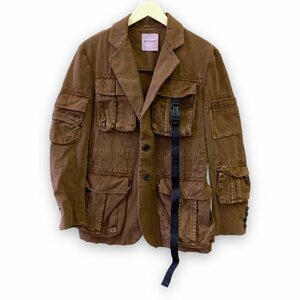 PALM ANGELS CARGO BLAZER サイズ48 ブラウン PMEF015S180100355000 パームエンジェルス カーゴブレザー ミリタリージャケット