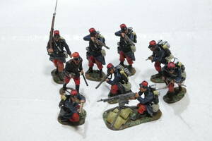 4057T/レア・希少・状態良★King & Country FIRST WAR FRENCH POILU FIGURES 1914 まとめて9体セット/第一次世界大戦 メタルフィギュア