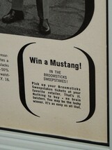 1965年 USA 洋書雑誌広告 額装品 Broomsticks (A4size) /検索用 Ford Mustang フォード マスタング ムスタング 店舗 ガレージ ディスプレイ_画像4