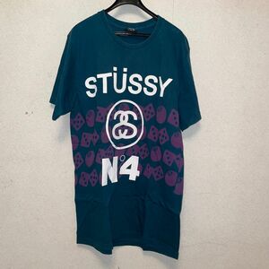 Stussy ステューシー Tシャツ ロゴ　ビリヤード　サイコロ M 深緑 プリントTシャツ SSリンク N°4ロゴ