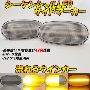 【DC81】 コルトプラス Z21W/Z22W/Z23W/Z24W/Z27W/Z27WG 流れる ウインカー シーケンシャル LED サイドマーカー 流星 クリア