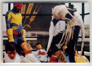 ◆防水対策 厚紙補強 カルビー 仮面ライダーチップスカード（2003 復刻版） 320番 クラゲウルフの使命 トレカ 即決