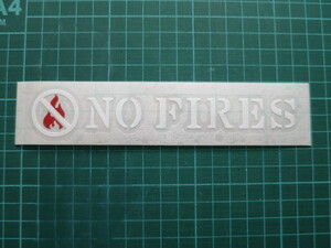 NO FIRES　（火気厳禁）切り文字ステッカー　カラー　サイズ変更可能　横長