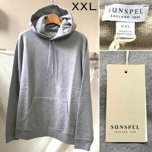 XXL 新品 サンスペル SUNSPEL ループバック スウェット プルオーバー フーディ 霜降りグレー メンズ Loopback Cotton パーカー 送料無料