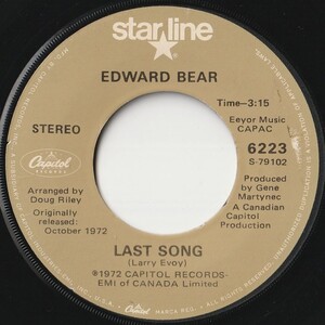 Edward Bear Close Your Eyes / Last Song Starline US 6223 201962 ROCK POP ロック ポップ レコード 7インチ 45