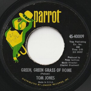 Tom Jones Green, Green Grass Of Home / If I Had You Parrot US 45-40009 201873 ROCK POP ロック ポップ レコード 7インチ 45