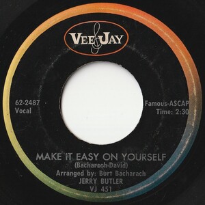 Jerry Butler Make It Easy On Yourself / It's Too Late Vee Jay US VJ 451 201901 R&B R&R レコード 7インチ 45