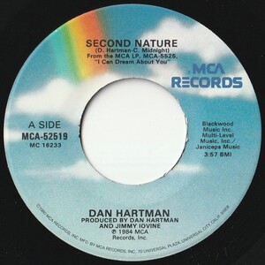 Dan Hartman Second Nature / I Can't Get Enough MCA US MCA 52519 201856 ROCK POP ロック ポップ レコード 7インチ 45