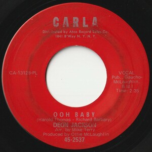 Deon Jackson Ooh Baby / All On A Sunny Day Carla US 45-2537 202000 SOUL ソウル レコード 7インチ 45