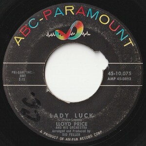 Lloyd Price And His Orchestra Lady Luck / Never Let Me Go ABC-Paramount US 45-10,075 201807 R&B R&R レコード 7インチ 45