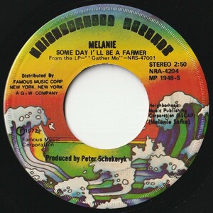 Melanie Some Day I'll Be A Farmer / Steppin' Neighborhood US NRA-4204 201870 ROCK POP ロック ポップ レコード 7インチ 45