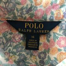 POLO RALPH LAUREN ポロ ラルフローレン ガールズ 正規品 長袖 小花柄ワンピース 美品(ほぼ未着用) size 14 145cm～150cm_画像5