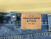 新品タグ付き Abercrombie＆Fitch BAXTER LOWRISE SLIMBOOT アバクロンビー＆フィッチ メンズ ユーズド加工デニム size W36_画像5