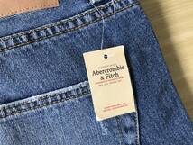 新品タグ付き Abercrombie＆Fitch BAXTER LOWRISE SLIMBOOT アバクロンビー＆フィッチ メンズ ユーズド加工デニム size W36_画像6