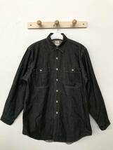 Eddy fin de semaine エディ メンズ チェック裏地 ダンガリーシャツジャケット 良品 size S/L_画像1