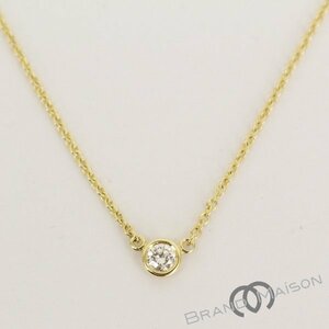 A rank [ Tiffany ] visor yard / necklace / diamond /41cm/2.0g/750YG/ lady's / accessory /TIFFANY