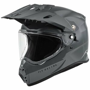 新型 Fly Racing フライレーシング Trekker トレッカー Solid Grey ソリッドグレー インナーシールド付き Lサイズ