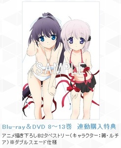 Rewrite リライト ソフマップ Blu-ray＆DVD 第8巻～第13巻 連動 購入 特典 アニメ 描き下ろし B2 タペストリー 【篝・ルチア　key 】