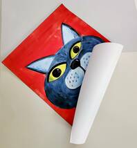 北欧調　猫のポスター　キャンパスアート　A4サイズ　フレーム付き　Ｂ１　猫の雑貨　HANAKO_画像6