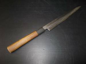 [即決有]包丁 刺身包丁 特製 有次 全長34cm刃渡り19.2cm重量116g