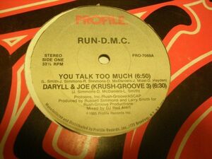 ●HIP HOP RAP 12inch●RUN-D.M.C./ YOU TALK TOO MUCH