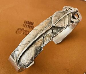  Goro's goro''s extra-large on silver feather SV wheel attaching bracele bangle 