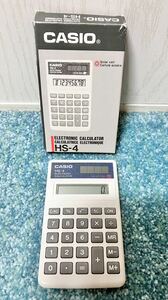 CASIO Casio solar calculator count machine HS-4 rare records out of production goods Showa Retro that time thing 